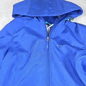 Free Country Rain Coat Jacket Womens S Blue Classic Hooded Full Zip Softshell‎